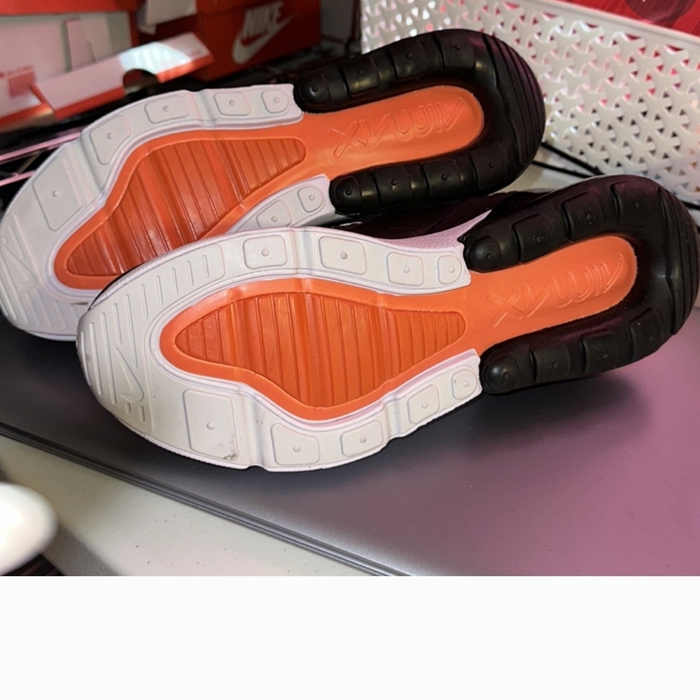 Nike Air Max Sneakers with Orange and Black Soles